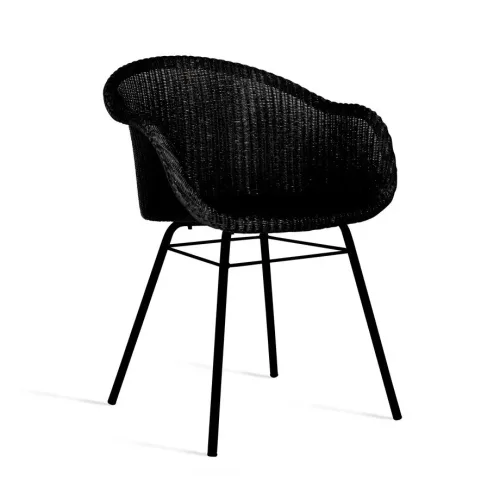Avril dining chair steel A base black