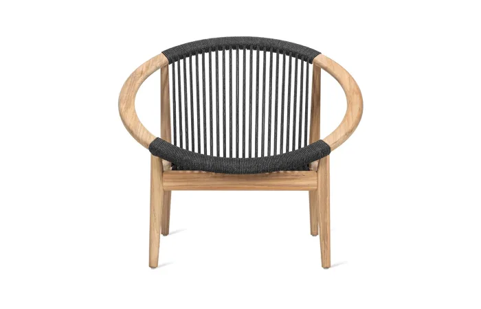 frida lounge chair teak frame with anthracite seat