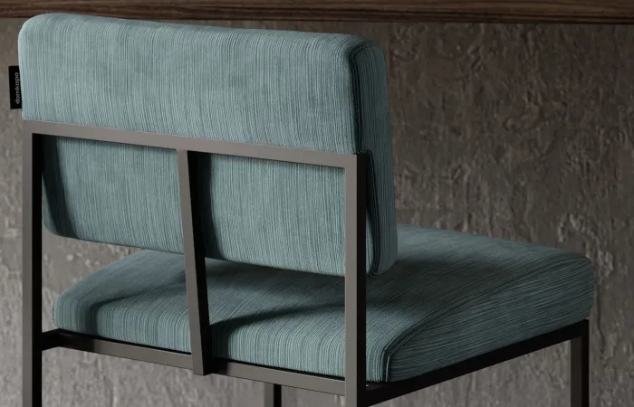 Gram bar chair and counter chair Clarence BS32 and Black Texturized Steel ls1