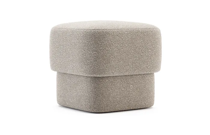 kate small pouf columbia toffee fabric right view