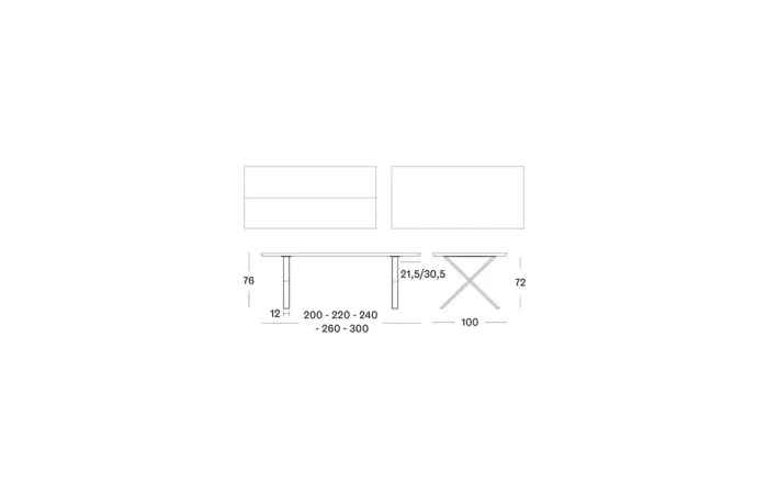 albert dining table x base layout 1