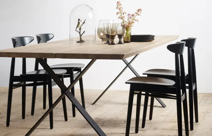 albert dining table x base teo dining chair ls