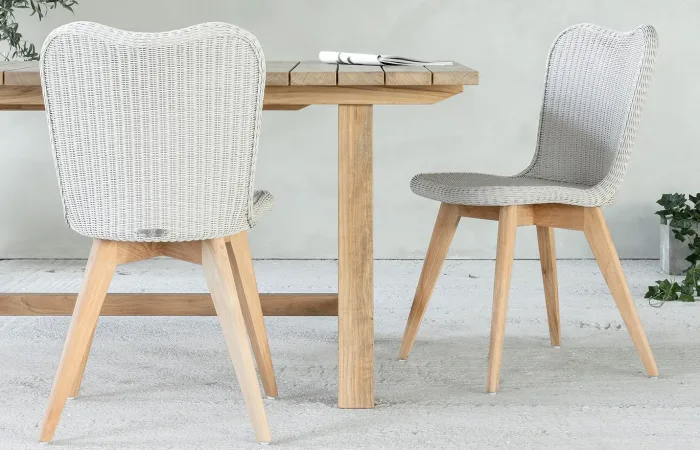 lena dining chair teak base ls2