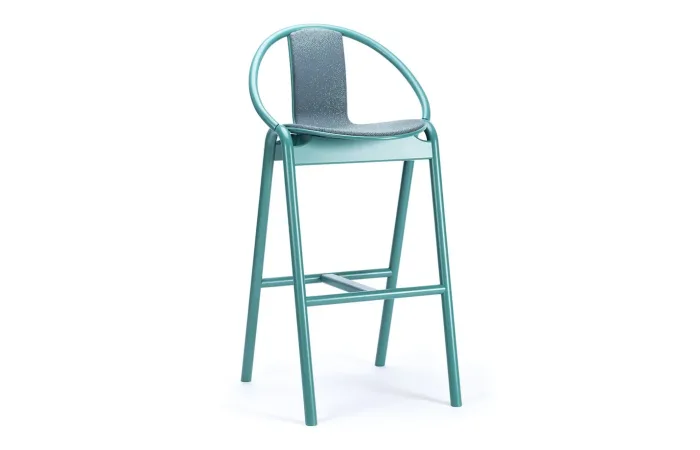 again barstool with seat and back upholstery 1