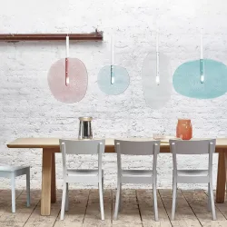 Bergamo chair with table beech natural
