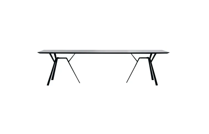 radice quadra rectangle table large black