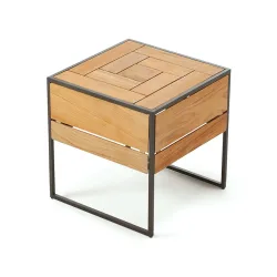 Tetris Coffee Table with Integrated Lamp side view