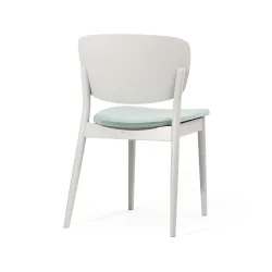 valencia dining chair with seat upholstery back view